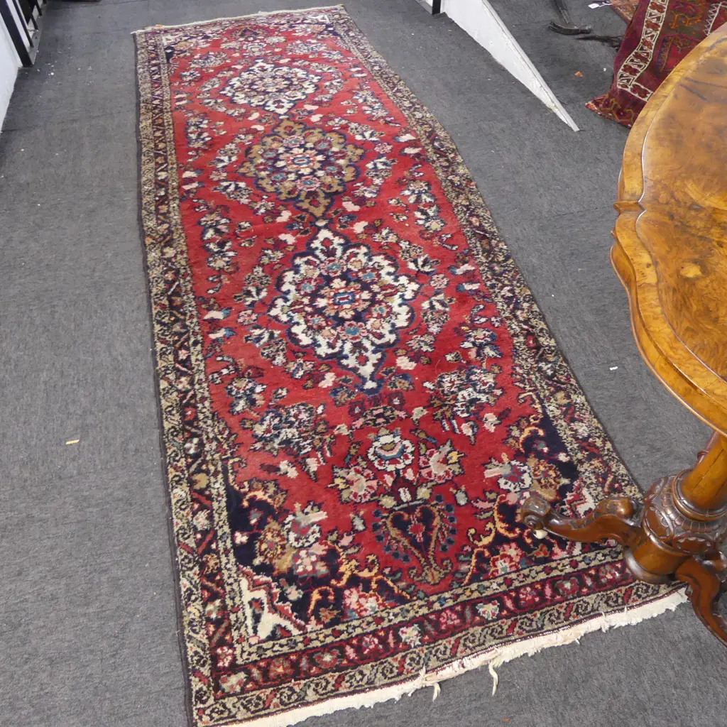 HAND KNOTTED WOOL PILE IRANIAN RUNNER 3000x920mm Image 1++