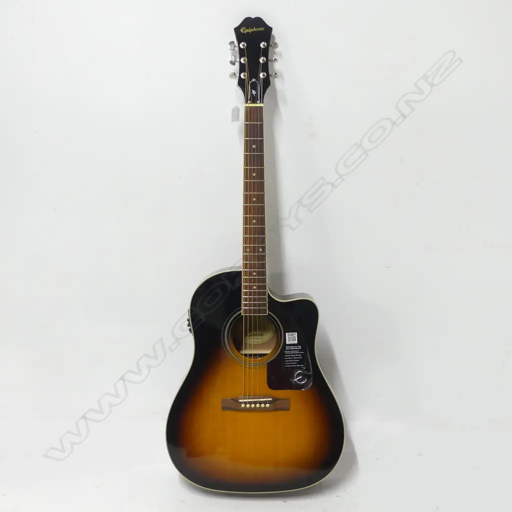 EPIPHONE AJ220SCE/VS ELECTRIC ACOUSTIC GUITAR WITH SOFT CASE Image 1++