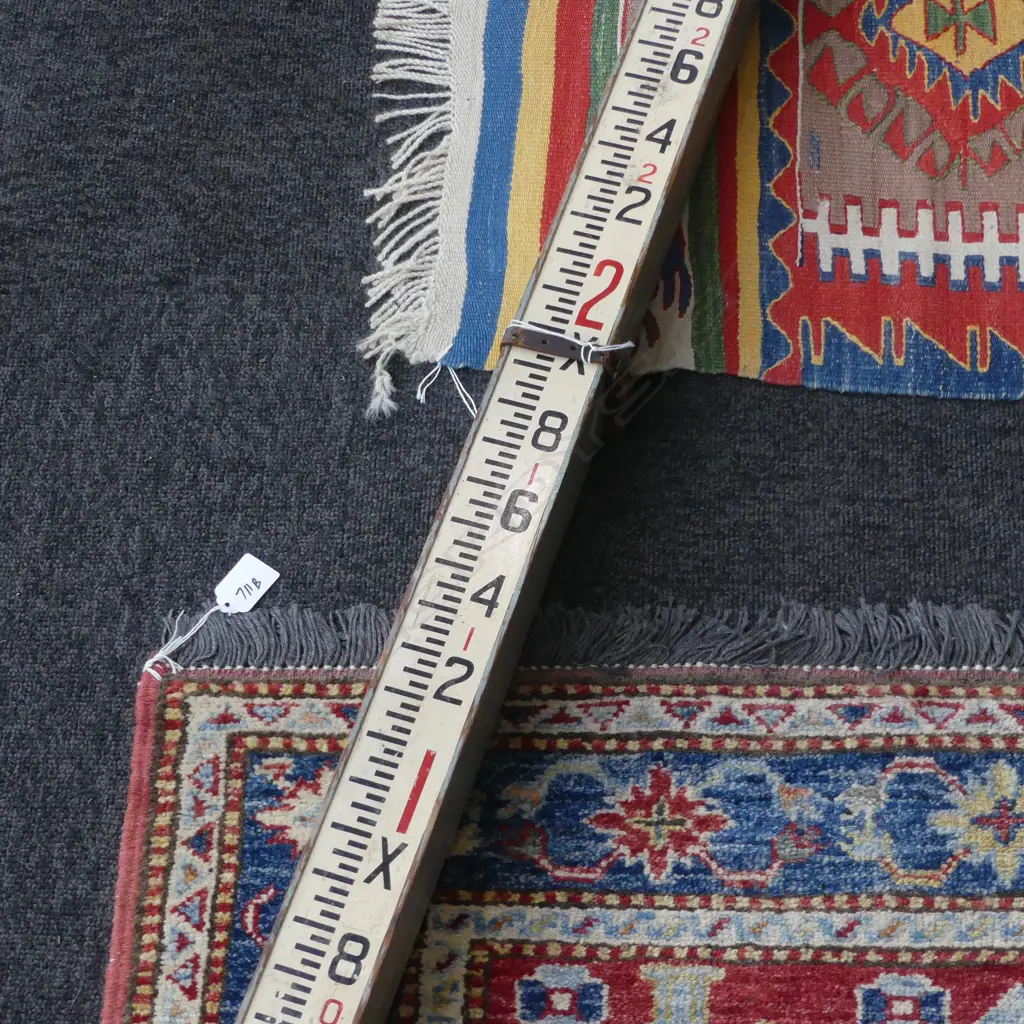 VINTAGE HARDWOOD HOLBRO FOLDING TELEFORM INVERTED SURVEYOR'S MEASURE, L. 31170mm Image 1++