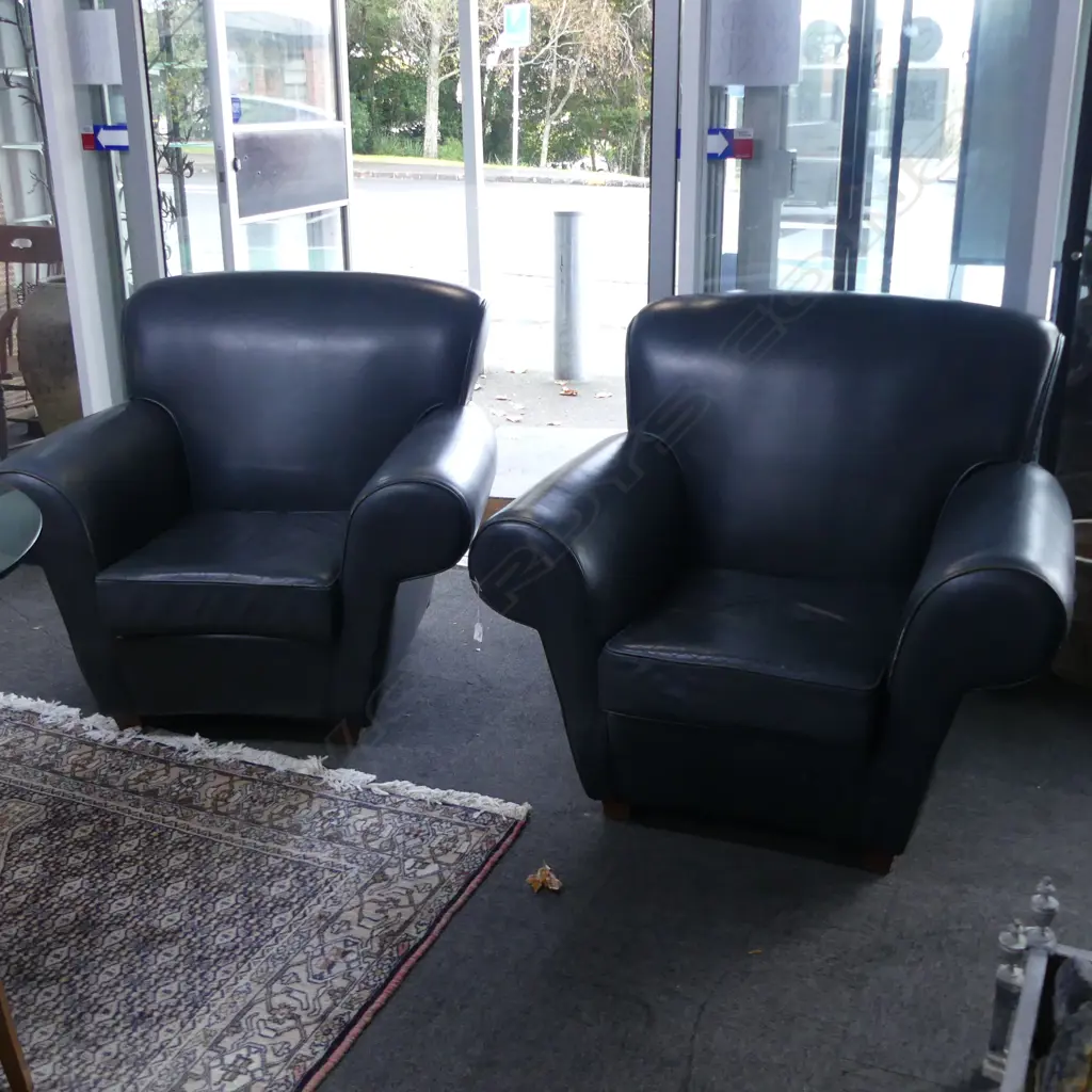 PR LG LEATHER ARMCHAIRS BY MORAN FURNITURE - MADE IN AUSTRALIA Image 1++