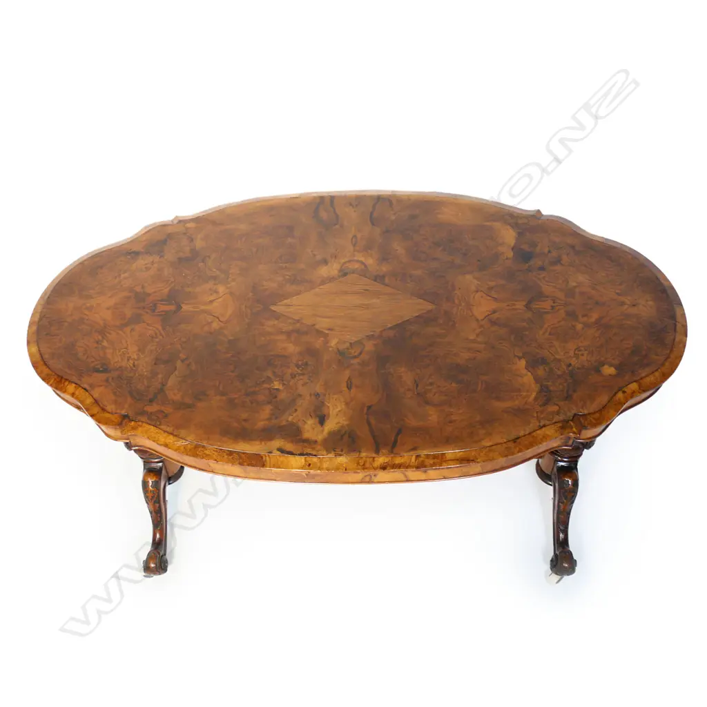 VICTORIAN WALNUT OCCASIONAL TABLE 1150x700x710mm Image 1++