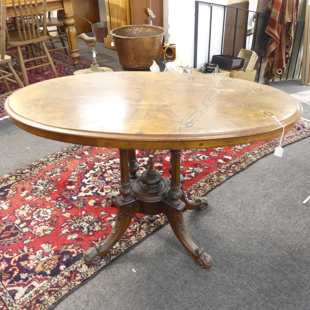 VICTORIAN INLAID OCCASIONAL TABLE 1040x585x655mm Image 1++
