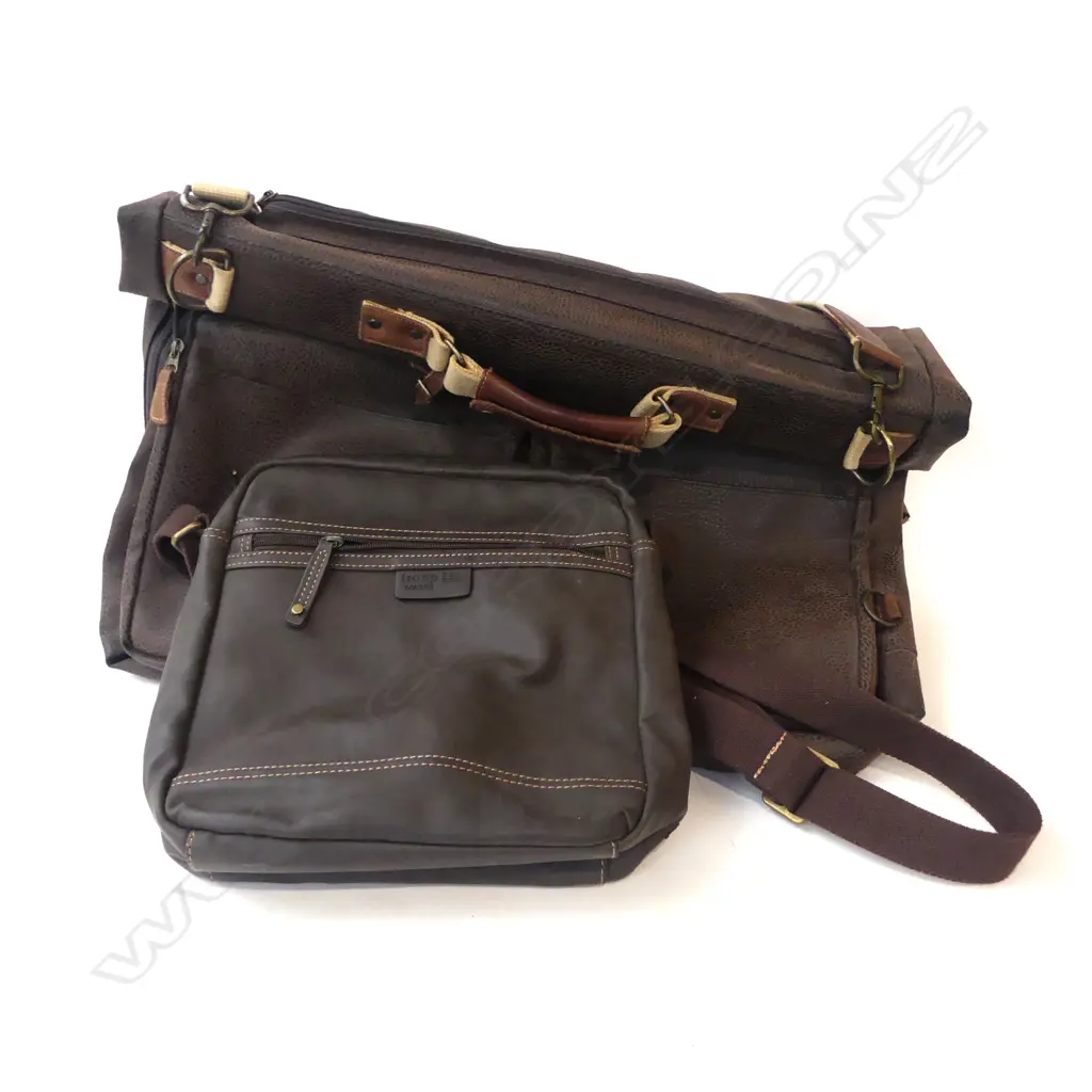 2 LEATHER BAGS; COUNTRY ROAD & TROOP LONDON Image 1++