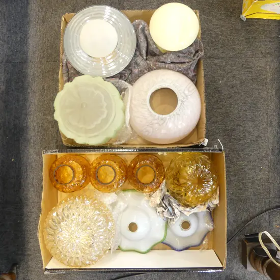 2 BOXES VINTAGE LIGHT FITTINGS