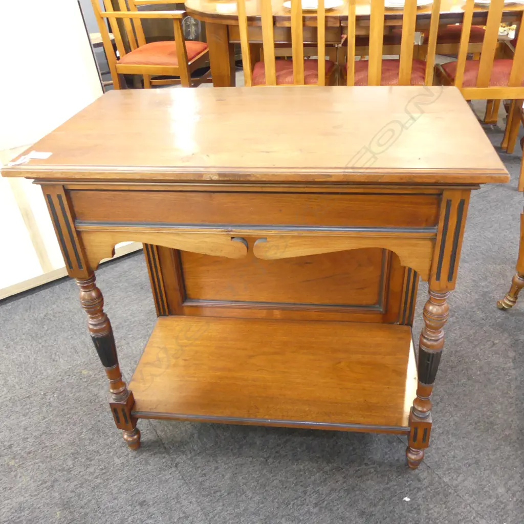EDWARDIAN MAHOGANY HALL TABLE 815x470x790mm Image 1++