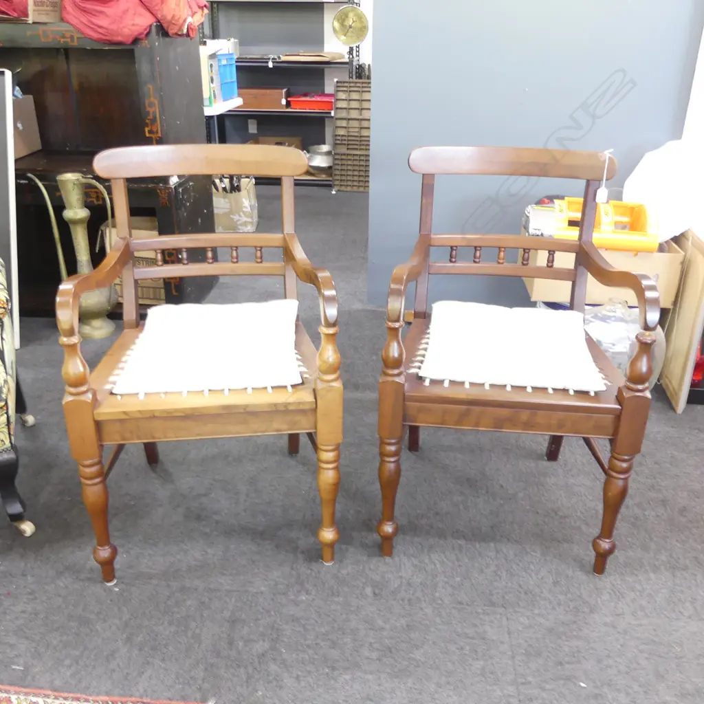 PR REGENCY STYLE ARMCHAIRS- 1 w. WEBBING AF, ARM LOOSE Image 1++