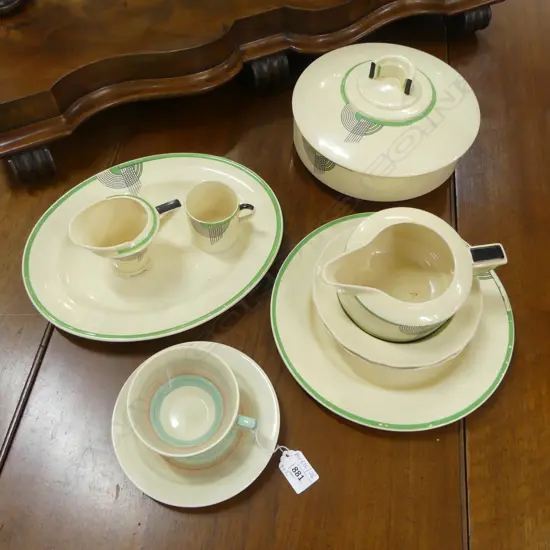 DECO CHINA: 8 PCES R. DOULTON 'TANGO' + SUSIE COOPER C/S