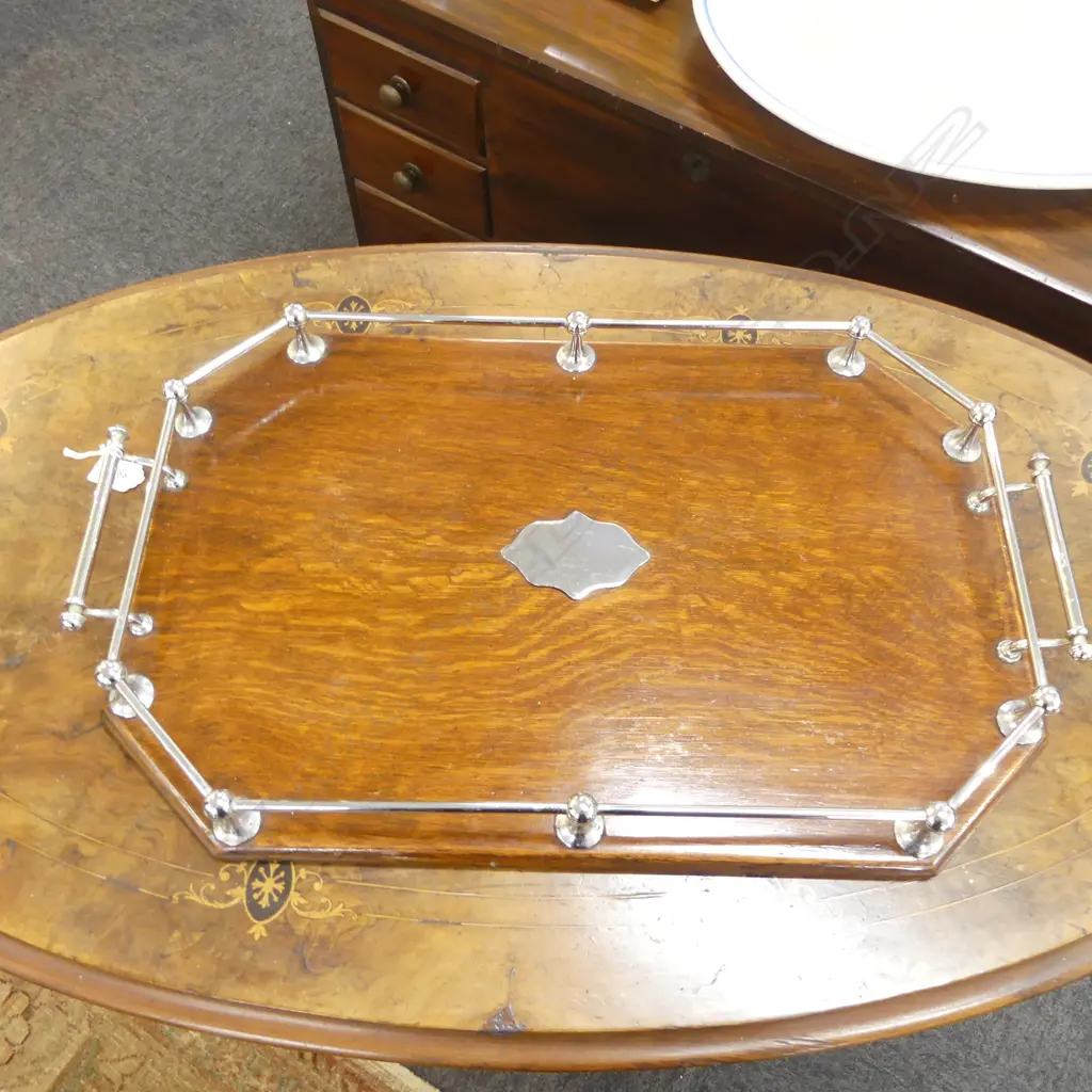 VINTAGE WOODEN TRAY 600x370mm Image 1++