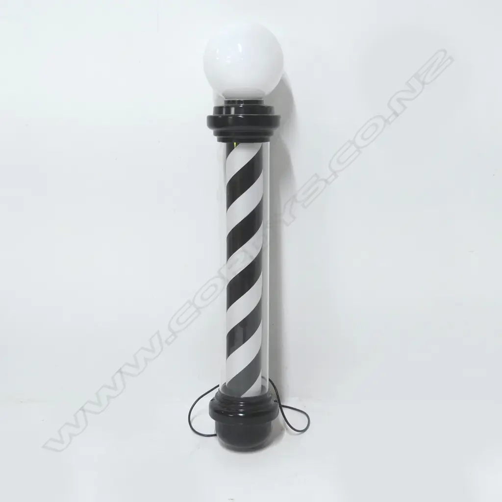BLACK & WHITE BARBERS POLE H.1080mm Image 1++