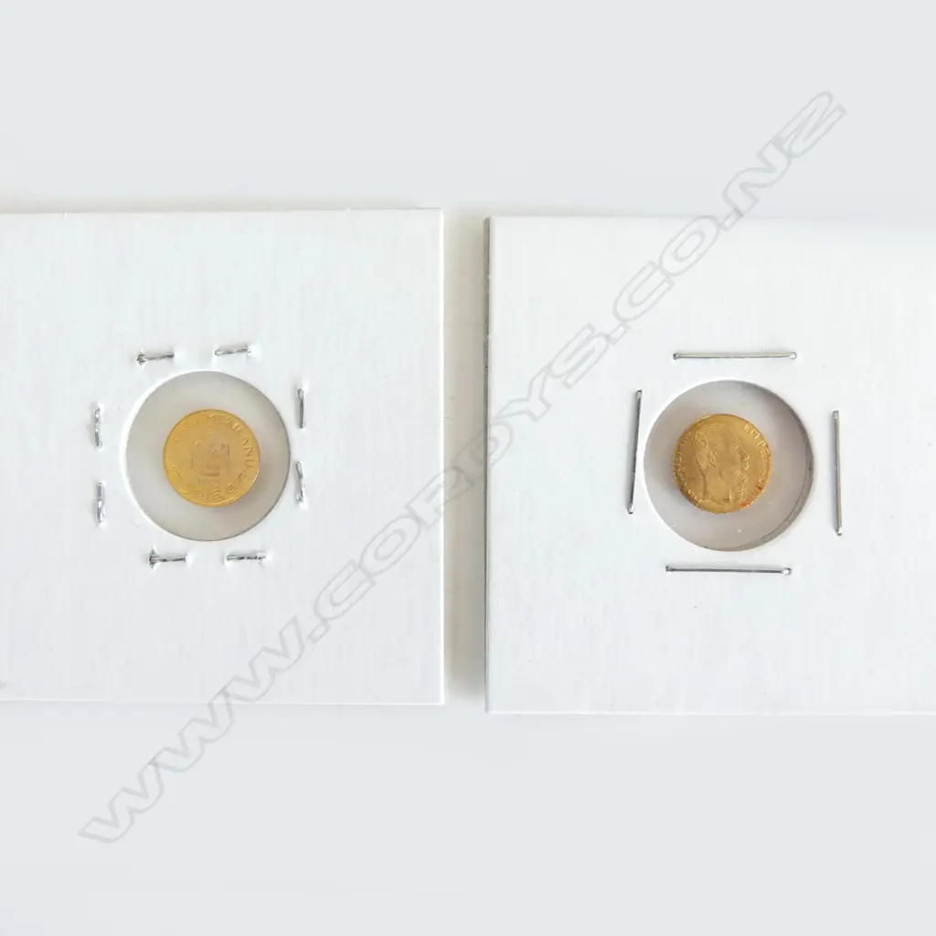 2 MINI 'MEXICANO 1865' GOLD COINS Image 1++