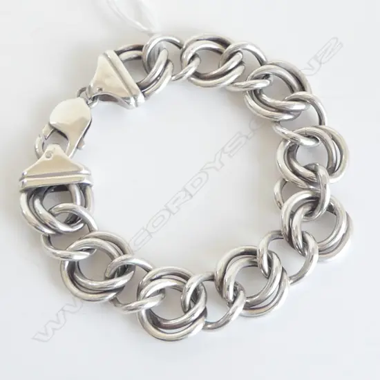 STG SILVER LINK BRACELET, 27gm