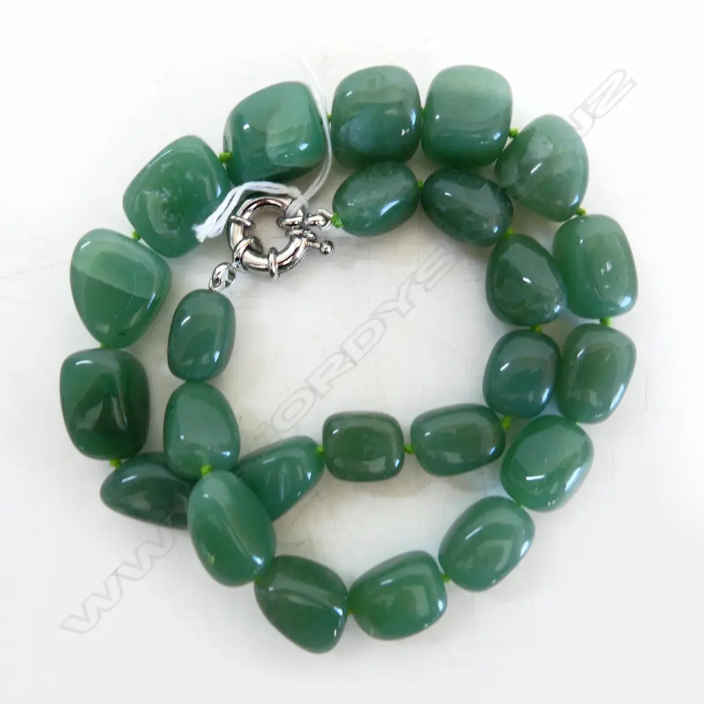 **RTV** JADE COLOUR BEADS NECKLACE 52CM  (ADVENTURINE QUARTZ) Image 1++