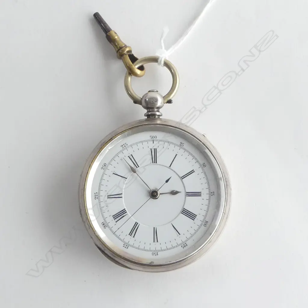 QUALITY KENDAL & DENT London SILVER GENT'S OPEN FACE POCKET WATCH sweep seconds stopwatch? hand apparently running Image 1++