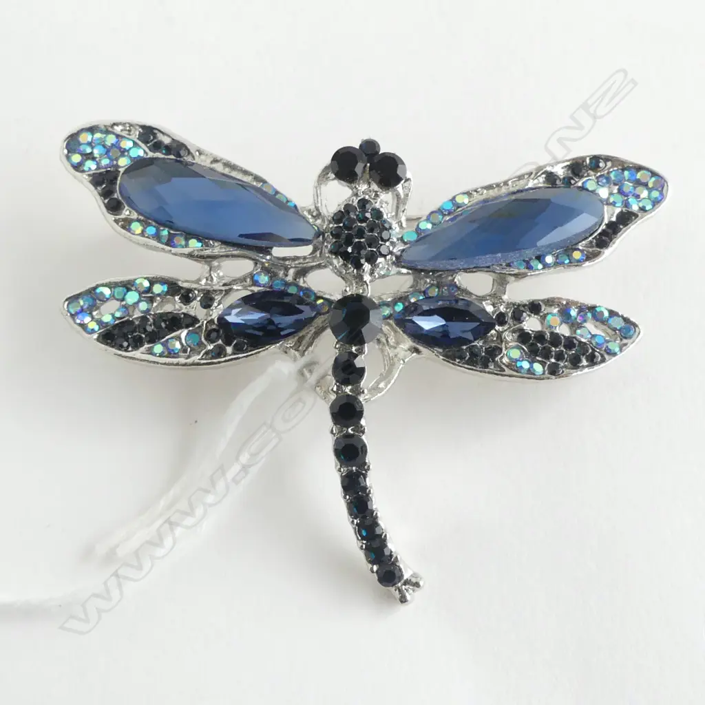 COSTUME DRAGONFLY BROOCH W.60mm Image 1++