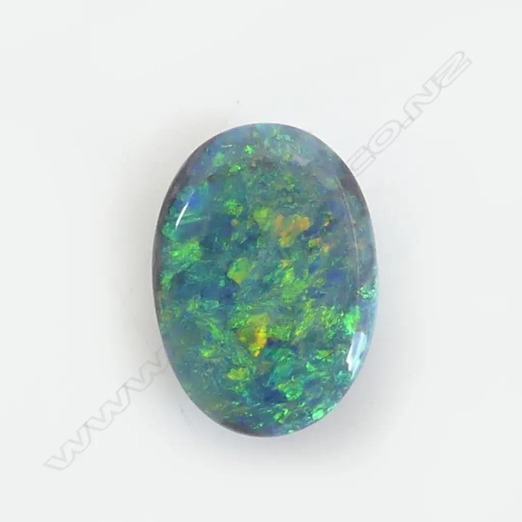 OVAL CABACHON BLACK OPAL 1.88ct valuation $2300 Image 1++