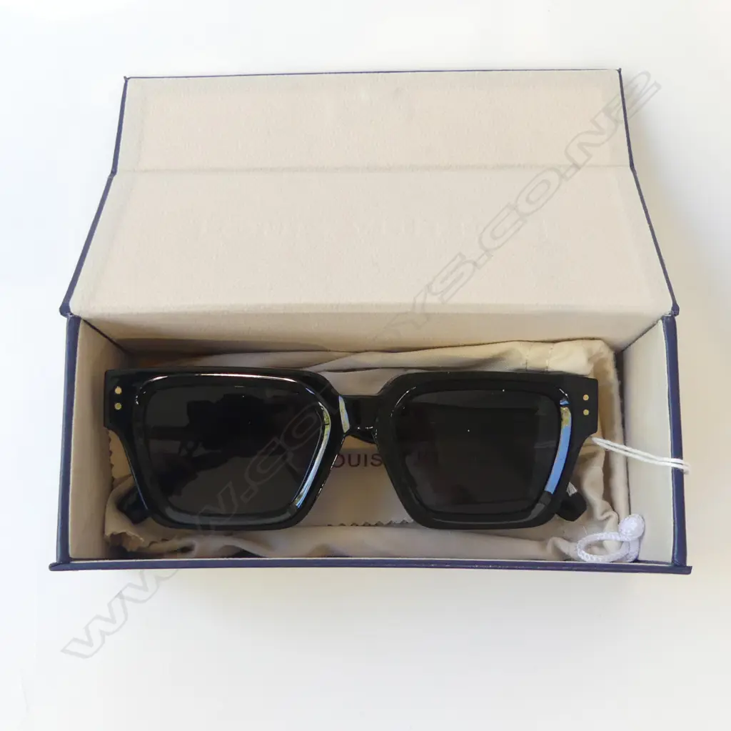 REPLICA LOUIS VUITTON BLK LADIES SUNGLASSES w BOX Image 1++