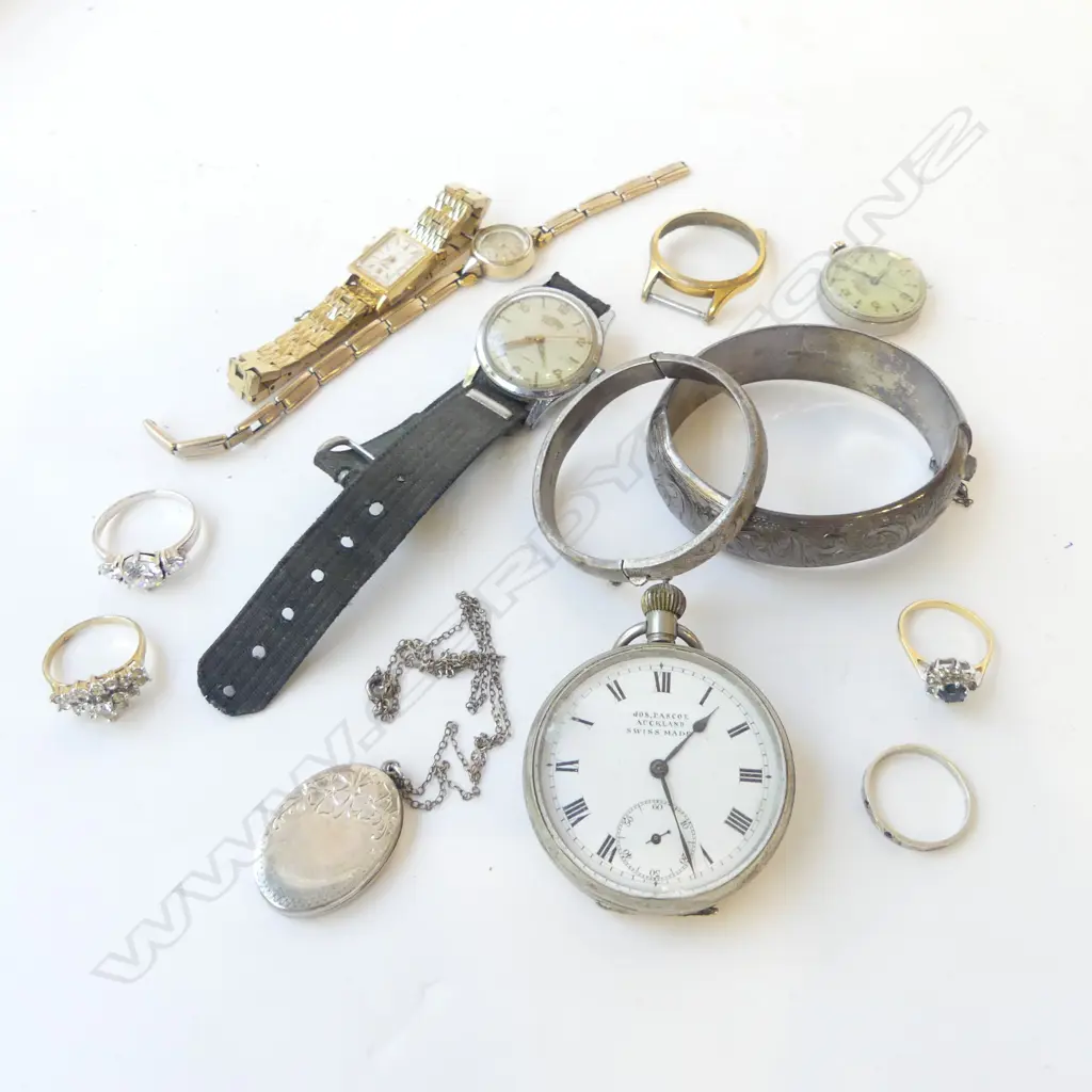 BAG of JEWELLERY:  + STG BANGLE + WATCHES + RINGS ETC Image 1++