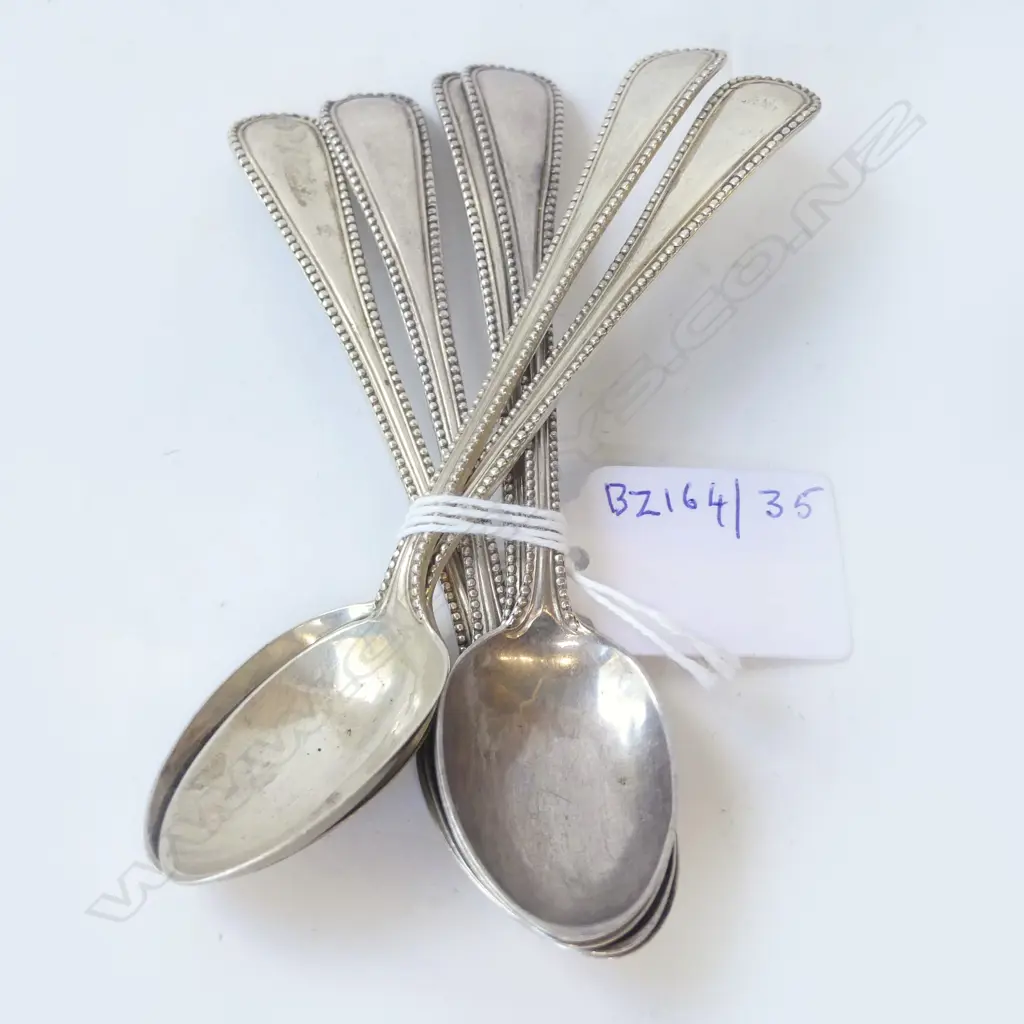 SET OF 6 SILVER TEA SPOONS, 80gm Image 1++