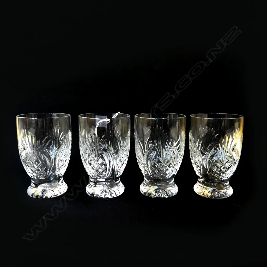 SET OF FOUR WATERFORD WATER GLASSES, H.120mm Image 1++