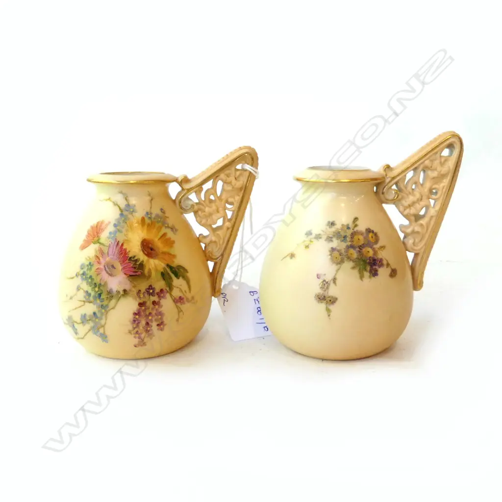 PR ROYAL WORCESTER BLUSH VASES H.85mm Image 1++