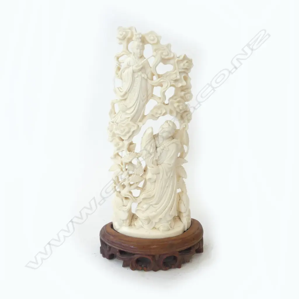 CHINESE IVORY FIGURE GROUP H.200mm Image 1++