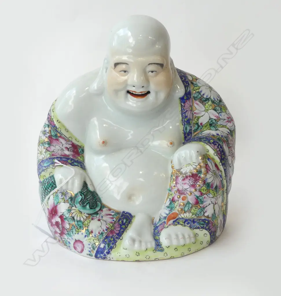 CHINESE PORCELAIN FAMILLE ROSE HOTAI, H.280mm Image 1++