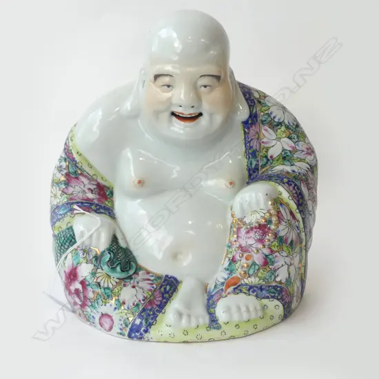 CHINESE PORCELAIN FAMILLE ROSE HOTAI, H.280mm