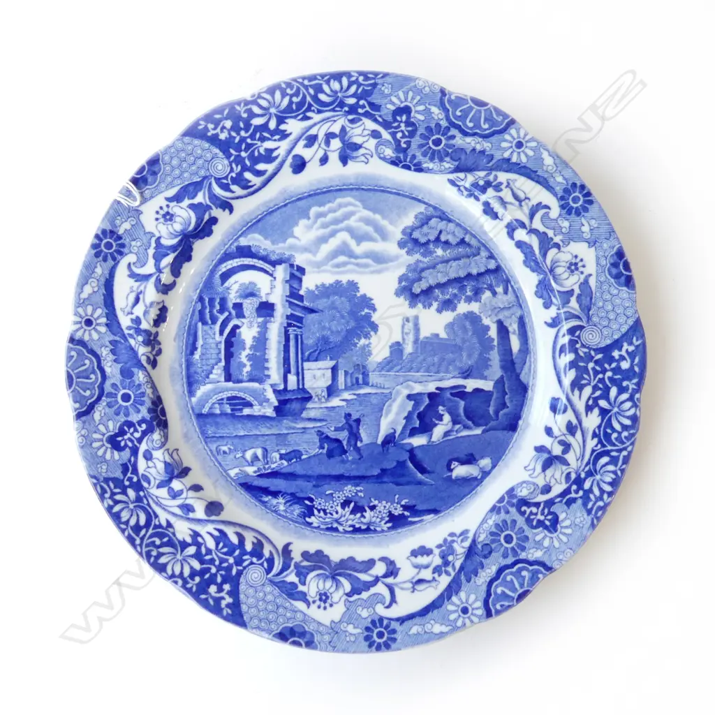 5 COPELAND SPODE’S ‘ITALIAN’ LARGE DINNER PLATES DATED 1927, D.266MM Image 1++