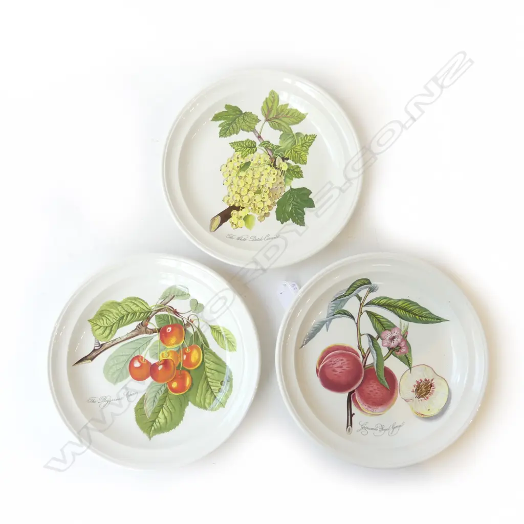 3 PORTMEIRION PAMONA PLATES MADE IN ENGLAND, D.220MM Image 1++