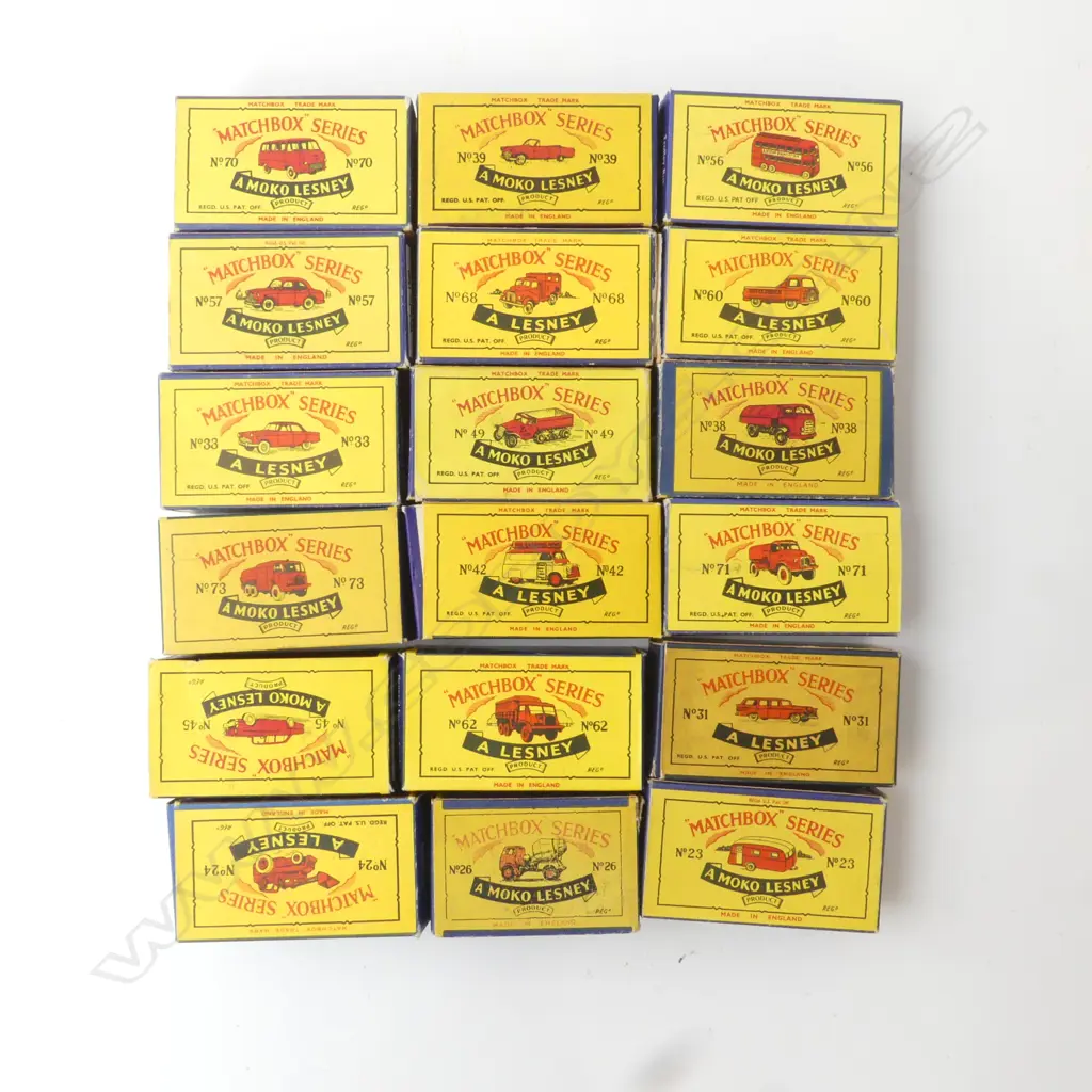 18 ASST. MATCHBOX LESNEY MODEL VEHICLES Image 1++