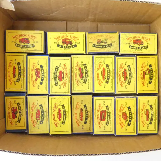 18 ASST. MATCHBOX LESNEY MODEL VEHICLES
