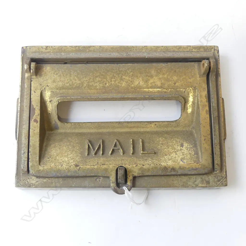 CAST BRASS FRONT DOOR LETTER AND PARCEL DROP, 160 x 225mm Image 1++