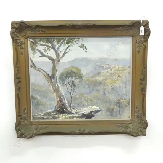 W. STERNADEL (AUST.) 'JAMISON VALLEY' OIL ON BOARD 355x430mm