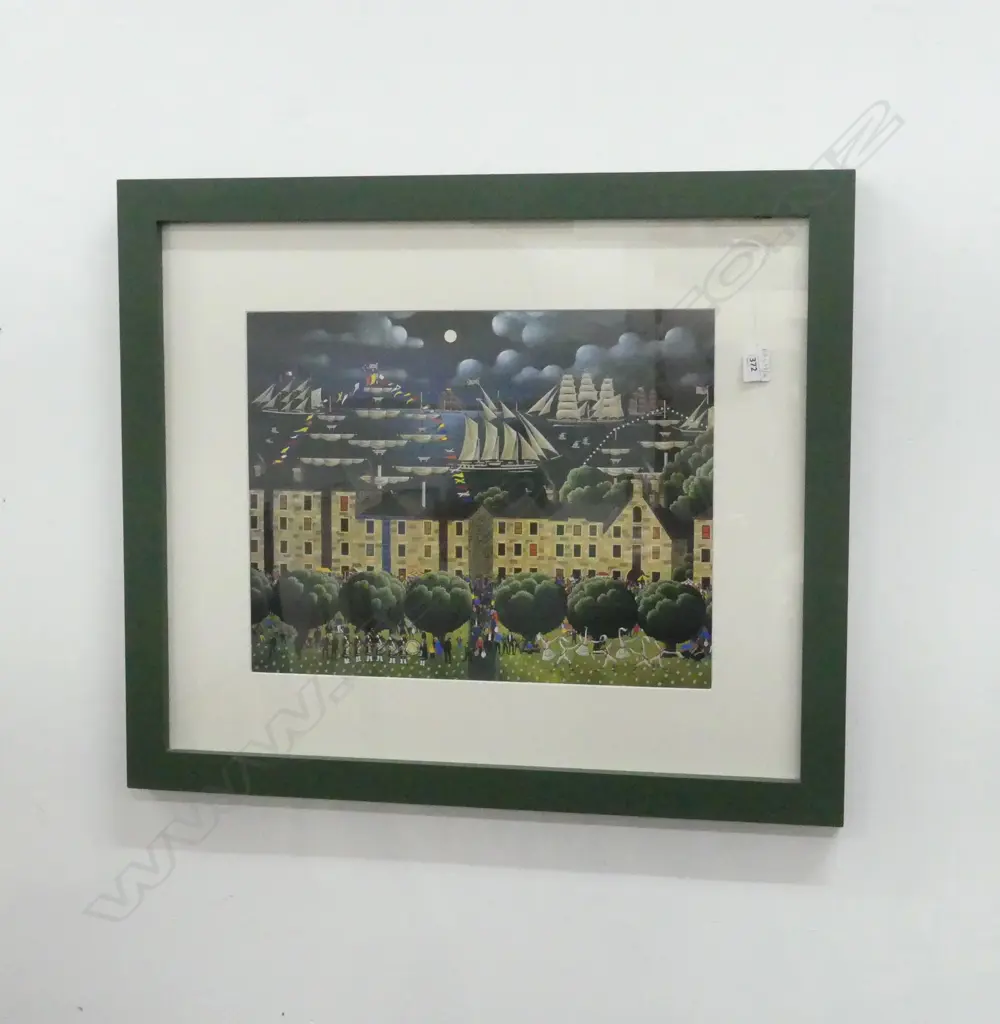 GEORGE CALLAGHAN, TASMANIA NIGHT SCENE, PRINT 350x450mm Image 1++