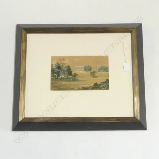 CHARLES BLOMFIELD W/C 'LOOKING EAST FROM ONE TREE HILL' certicate on reverse from grandson 125 x 205mm