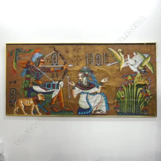 HAND PAINTED EGYPTIAN ARTWORK  735x1540mm (No Glass)