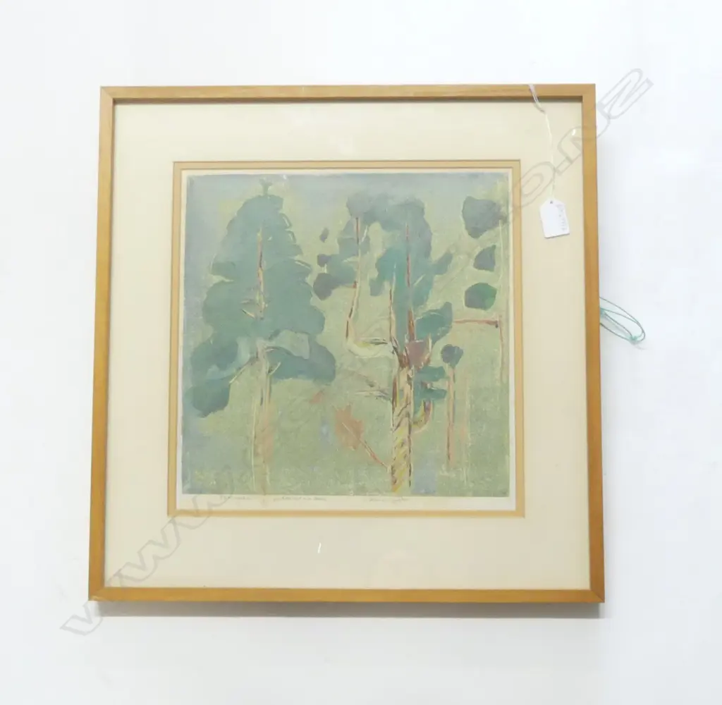 JEAN LIVINGSTON 'N. Is KAIWAKA' LINO CUT & STENCIL 320x320mm Image 1++