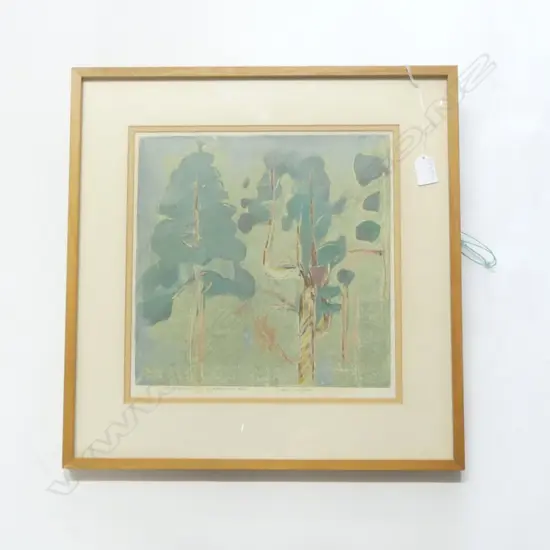 JEAN LIVINGSTON 'N. Is KAIWAKA' LINO CUT & STENCIL 320x320mm