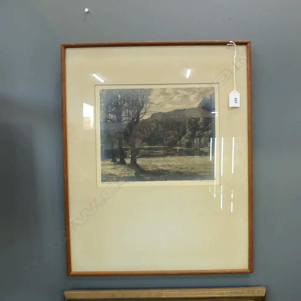 GEORGE CHANCE PHOTO 'THE LANDING, LAKE WAIKAREMOANA' 225x275mm Image 1++