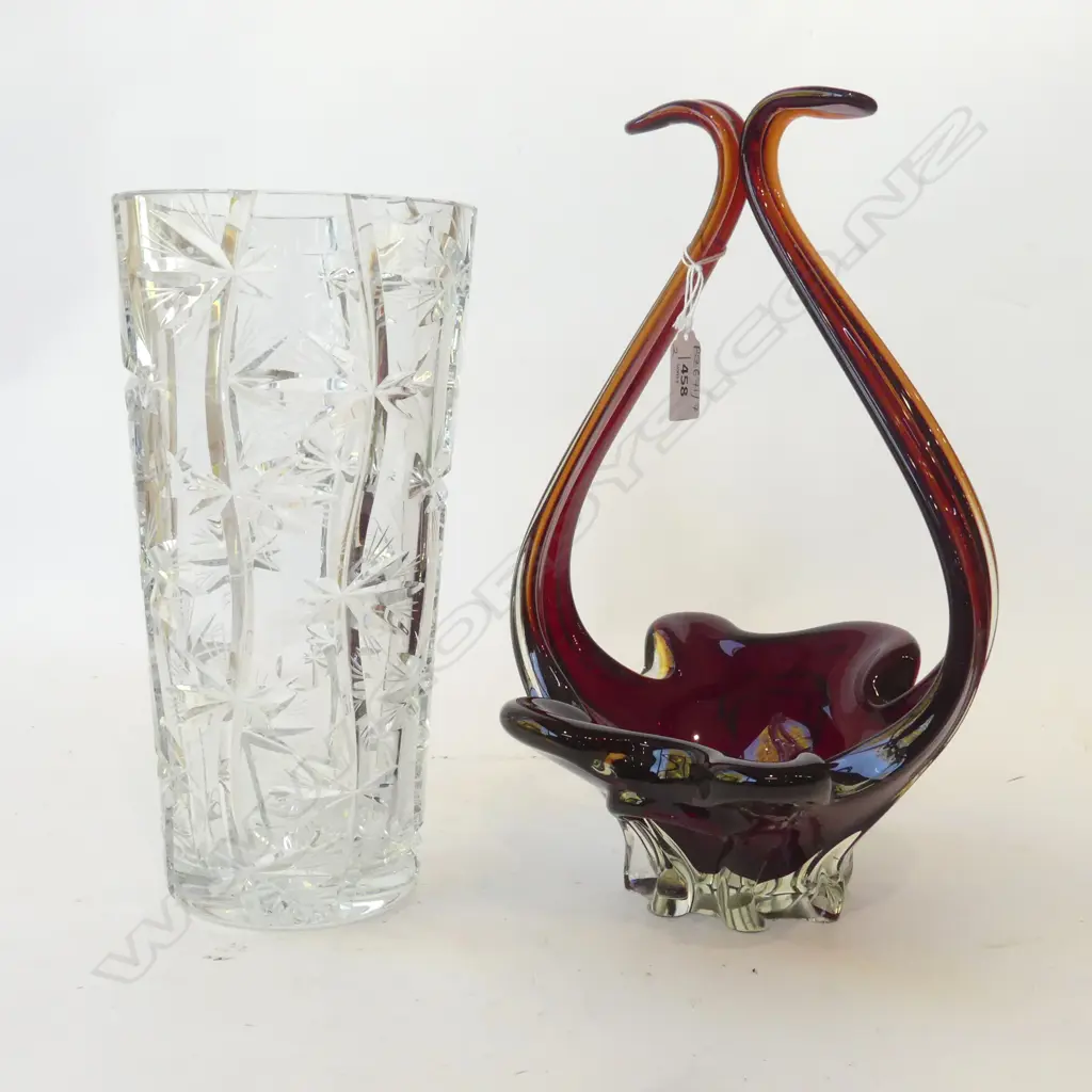 CRYSTAL VASE H.270mm, ART GLASS VASE H.310mm Image 1++