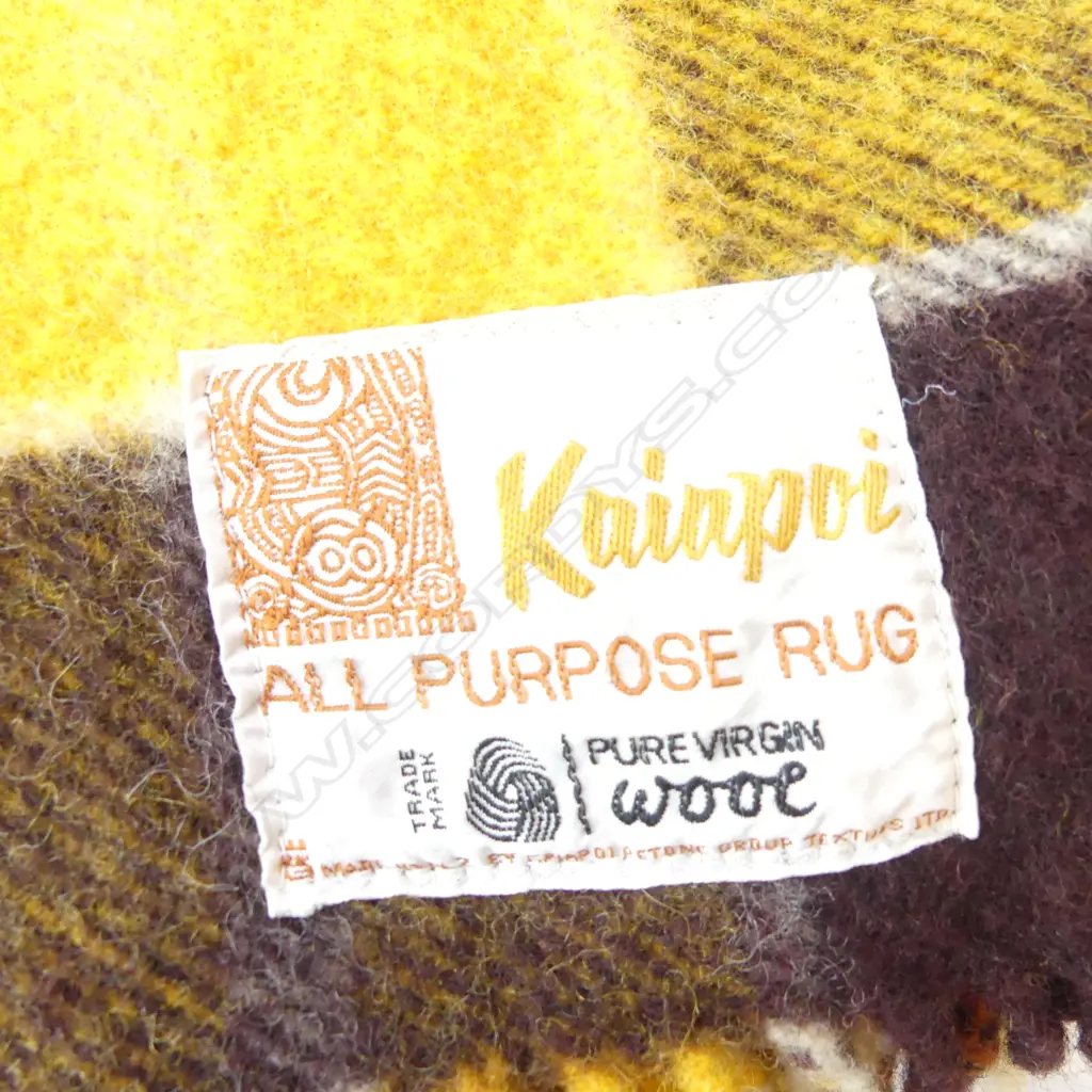 SINGLE 'KAIAPOI' LABELED NZ 100% WOOL BLANKET Image 1++