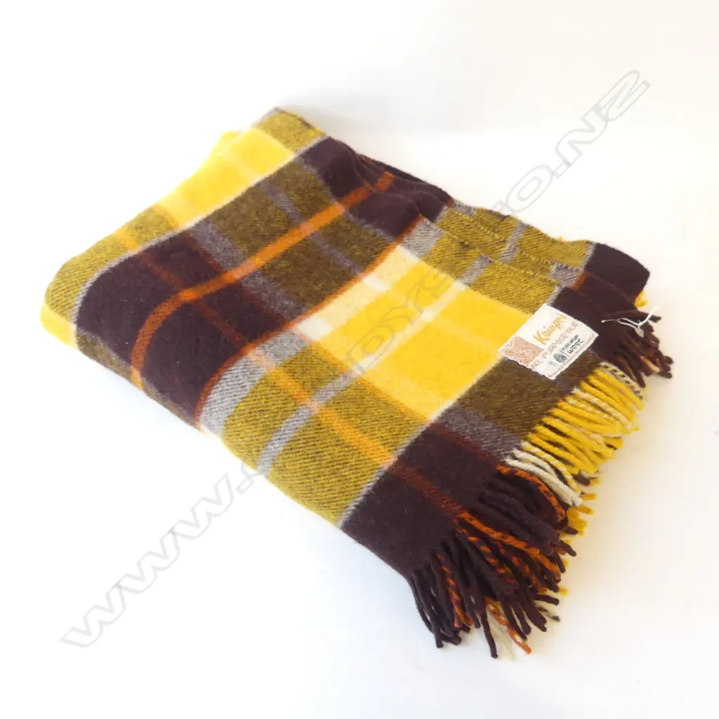 SINGLE 'KAIAPOI' LABELED NZ 100% WOOL BLANKET Image 1++