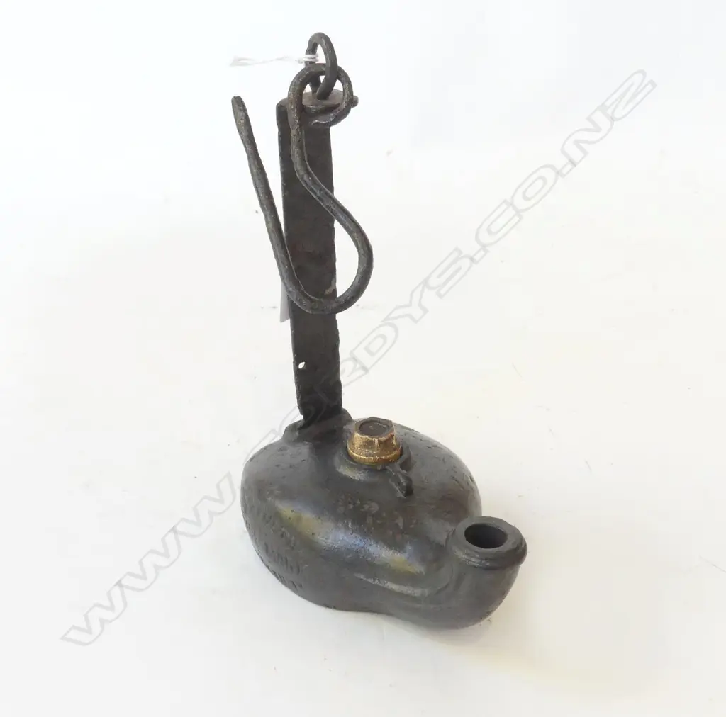 OLD MINERS OIL LAMP 'WELLS SINGLE TORCH' H.205mm Image 1++