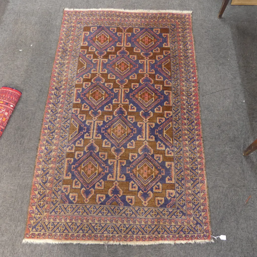 HAND KNOTTED ALL WOOL RUG 1900x1160mm Image 1++