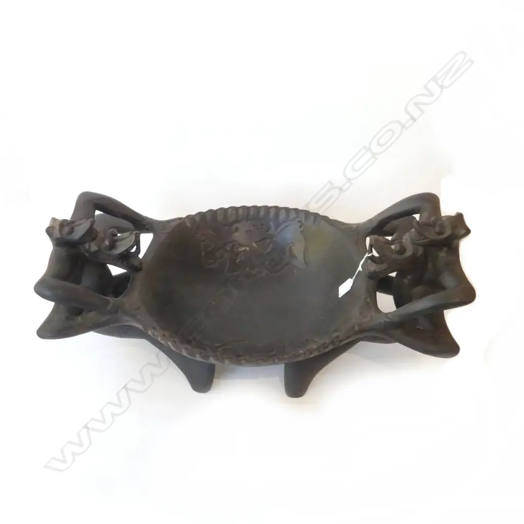 LG CARVED WOODEN TRIBAL BOWL 640x380x250mm Image 1++