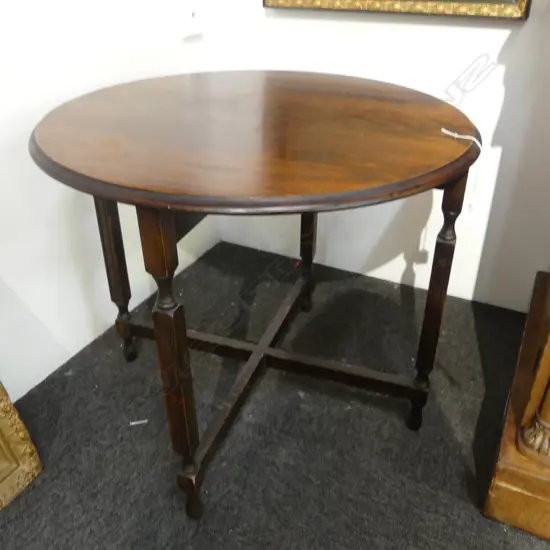 WOODEN SIDE TABLE 605mm dia, H.510mm