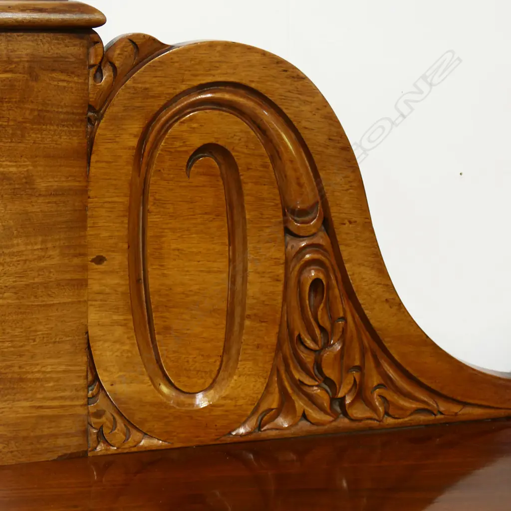 REGENCY MAHOGANY TWIN-PEDESTAL SIDEBOARD, PANELLED STAND BACK & OGEE FRIEZE DRAWERS, SOME FADING, 1820 x 560 x 1250mm Image 1++