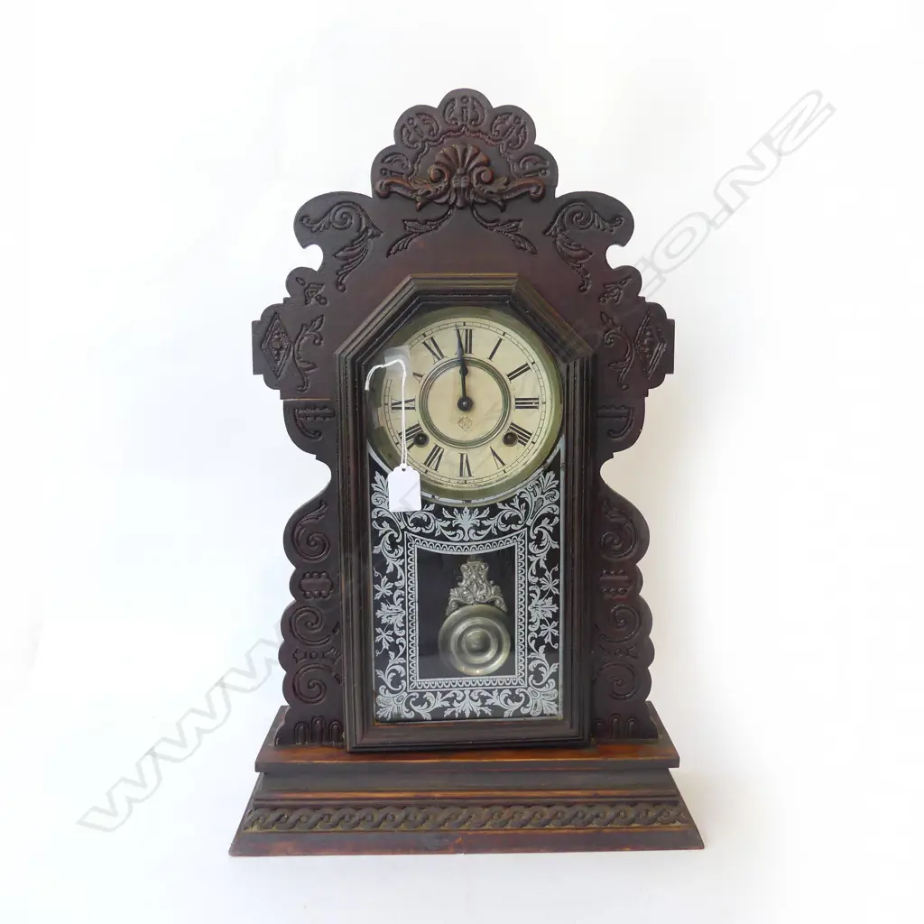 ANSONIA GINGERBREAD MANTLE CLOCK H 580 MM Image 1++
