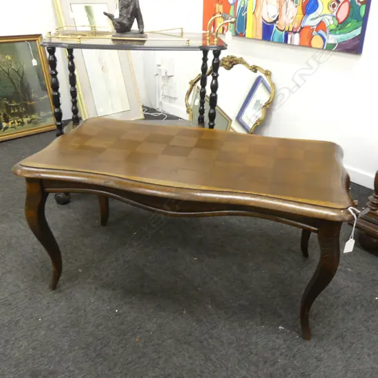 OAK PARQUET TOP COFFEE TABLE 880x490x440mm