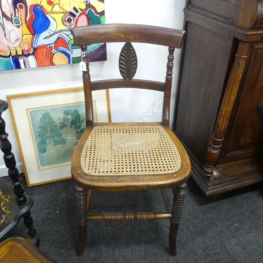 ANTIQUE CHAIR, CANED SEAT Image 1++